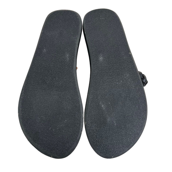 Bongo Finley Flip Flop Sandals Thong Weave‎ Strap Black Brown Women Size 7/8M - Picture 7 of 7